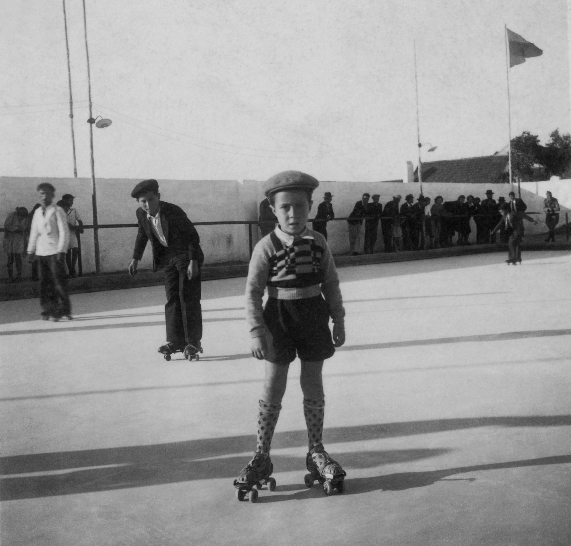 Boy on Skates, Barreiro, Setúbal, Portugal, 1946