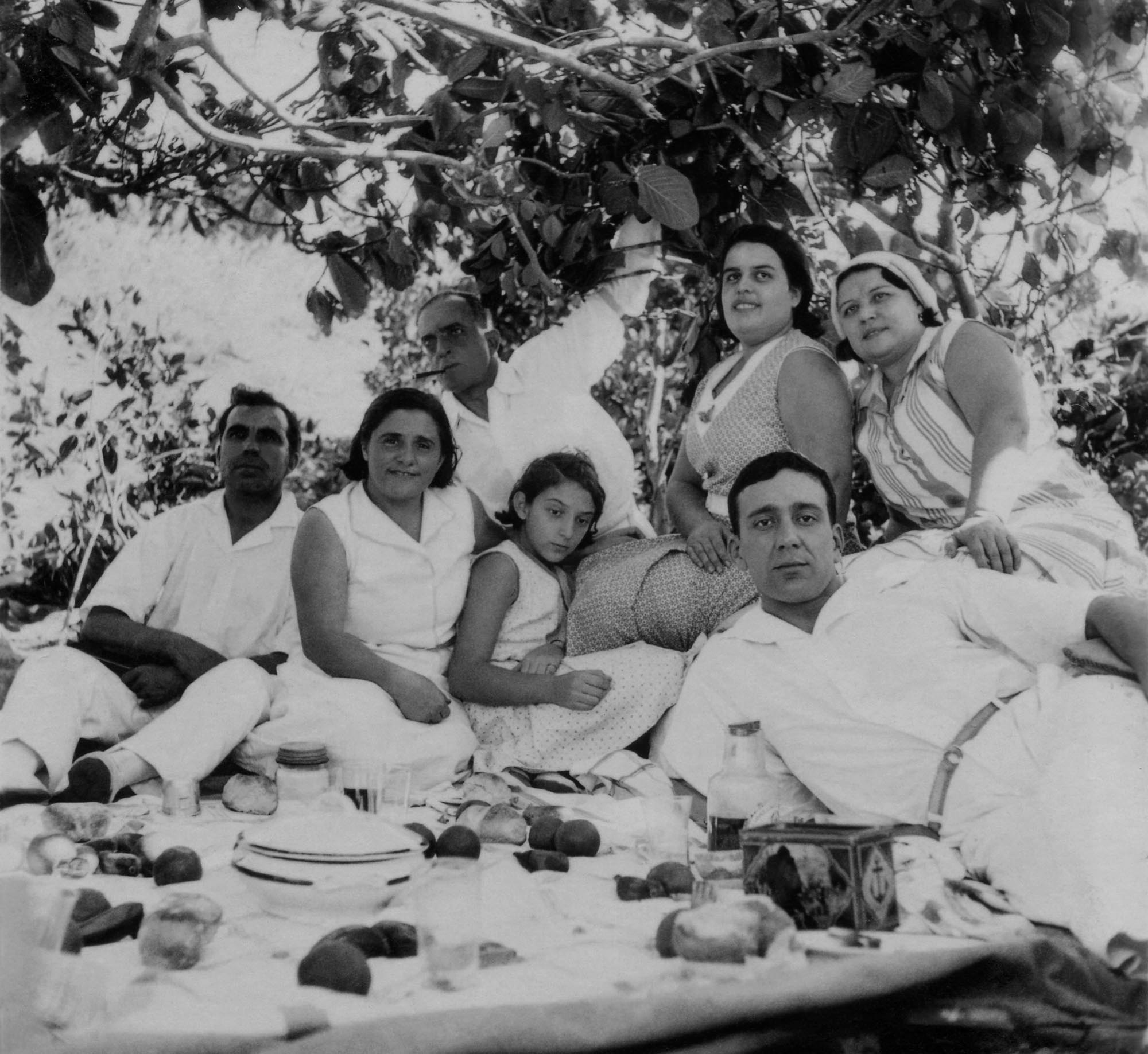 Picnic Under the Loquat Tree - circa 1920's