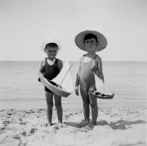 Friend, Boat, Sea, Sand, Somewhere in Portugal, circa 1930's